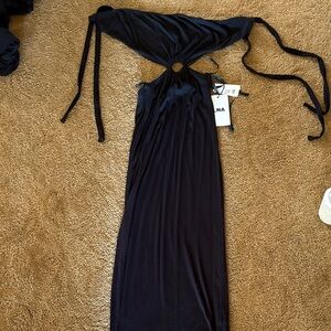 LNA Elegant Black Backless Dress